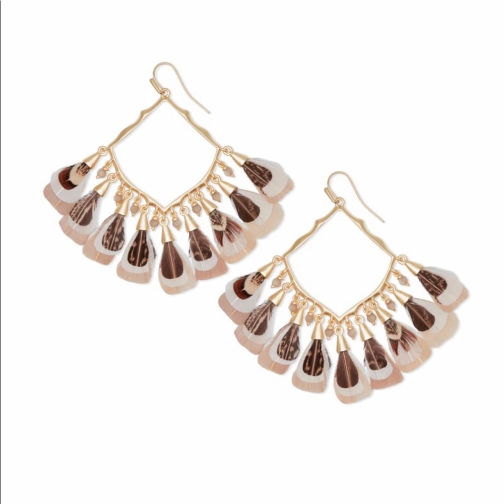 Kendra Scott Raven Feather Earring